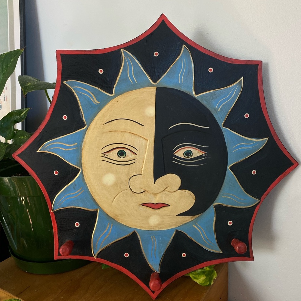 Sun and Moon Celestial Wall Decor and Coat Hanger